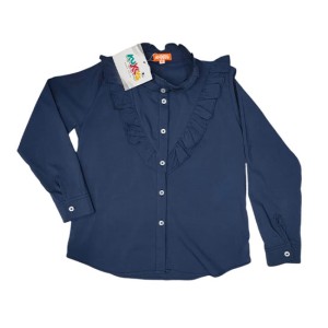 Girls Blouse Button Down Long Sleeve