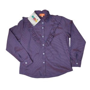 Girls Blouse Button Down Long Sleeve